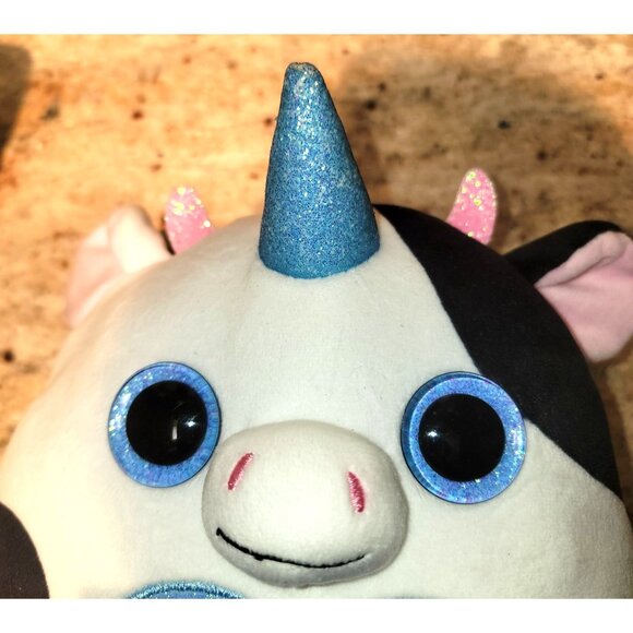 Rainbowcorns Eggzania Unicorn Cow Plush Toy from Zuru With Glitter Horn & Ears - - Picture 6 of 6